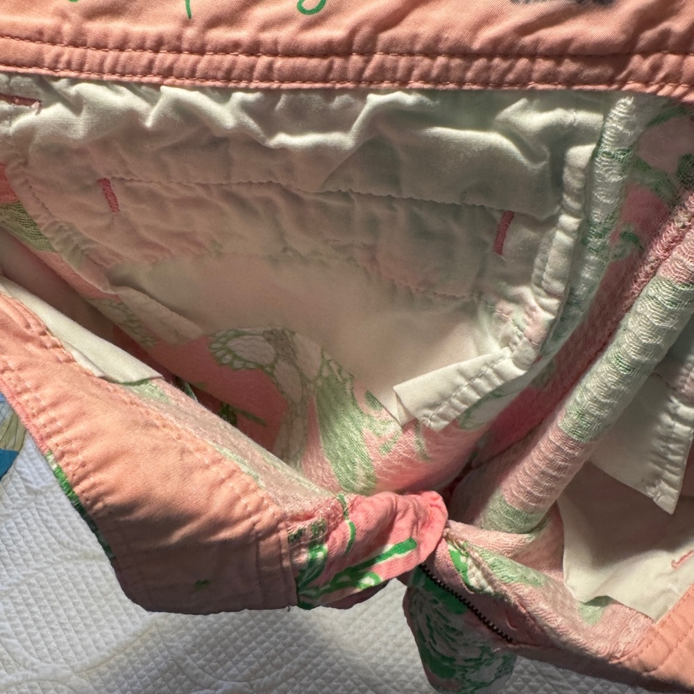 Lilly Pulitzer Callahan Shorts Womens 10 Pink Green Floral Resort Preppy - Picture 5 of 5
